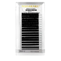 NAGARAKU Laser Beehive Longer Lasting 16 Rows Eyelash Extension - Curl D-3