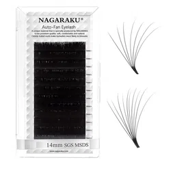 NAGARAKU Black Easy Fanning 12 Rows Mega Volume Eyelash Extension - Curl D-5