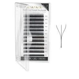 NAGARAKU W 3D Volume Premade Cluster 12 Rows Eyelash Extension - Curl D-36