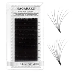 NAGARAKU Black Easy Fanning 12 Rows Mega Volume Eyelash Extension - Curl C-12