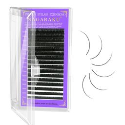 NAGARAKU Premium Classic Matte Black 16 Rows Eyelash Extensions - Curl DD 0.15/14-47