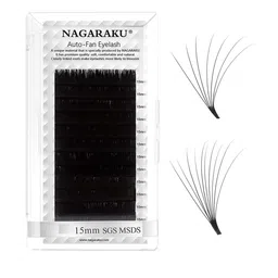 NAGARAKU Black Easy Fanning 12 Rows Mega Volume Eyelash Extension - Curl C-9