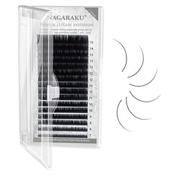 NAGARAKU Premium Classic 16 Rows Tray 7-15mm False Eyelash Extensions - Curl-DD 0.07-47