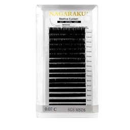 NAGARAKU Laser Beehive Longer Lasting 16 Rows Eyelash Extension - Curl C - 0.07/8-51