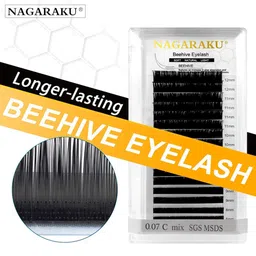 NAGARAKU Laser Beehive Longer Lasting 16 Rows Eyelash Extension - Curl C-11