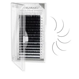 NAGARAKU Premium Classic 16 Rows Tray 7-15mm False Eyelash Extensions - Curl-D 0.03-46