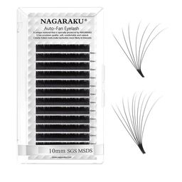 NAGARAKU Mega Volume 12 Rows Easy Fanning Auto Fans Eyelash Extension - Curl D-22