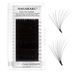NAGARAKU Black Easy Fanning 12 Rows Mega Volume Eyelash Extension - Curl C-3