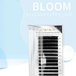 NAGARAKU W 3D Bloom Volume Premade Cluster 12 Rows Eyelash Extension - Curl C - 0.07/13-23