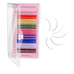 NAGARAKU Individual Colored Eyelash Extensions - Curl C-17