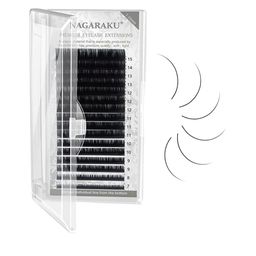 NAGARAKU Premium Classic 16 Rows Tray 7-15mm False Eyelash Extensions - Curl-B 0.10-23