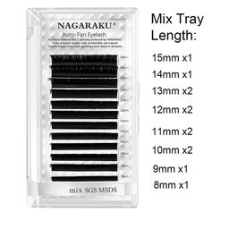 NAGARAKU Black Easy Fanning 12 Rows Mega Volume Eyelash Extension - Curl C Mix-31