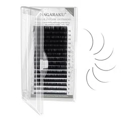 NAGARAKU Premium Classic 16 Rows Tray 7-15mm False Eyelash Extensions - Curl-D 0.07-17