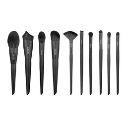 RENEE Black Set Of 10 Makeup Brushes-1