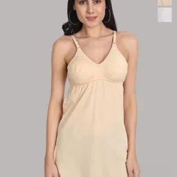 Aimly Pack Of 3 Cotton Bra Cum Long Camisoles-image-69
