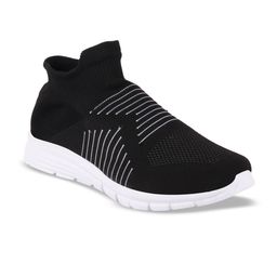 FAUSTO Men Black & White Textile Walking Shoes-image-96