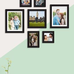 Art Street Set Of 7 Black Solid Individual Photo Frames-28