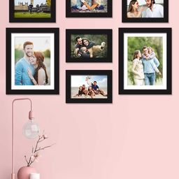 Art Street Set Of 7 Black Solid Individual Photo Frames-48