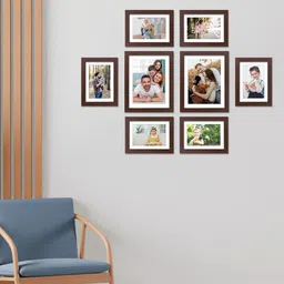 RANDOM Set Of 8 Brown Solid Photo Frames image 1