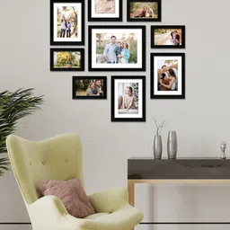 RANDOM Set Of 9 Black Solid Individual Photo Frames image 1