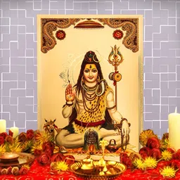 Hawai 24K Gold Plated Lord Shiva Religious Wall Photo Frames-picture-54