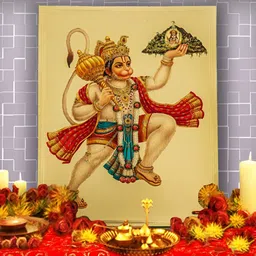 Hawai Gold Plated Shree Bajrang Bali Religious Wall Photo Frames-picture-24
