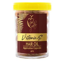 Just Peachy Vitamin E & Aloe Vera Hair Oil Capsules For Dry & Damaged Hair- 60 Capsules-89