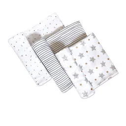 Masilo Kids Set Of 3 Printed Pure Bamboo Cotton Muslin Swaddles-22