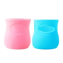 The Little Lookers Kids Pack of 2 Pink & Blue Feeding Bottle Silicone Cover-image-64