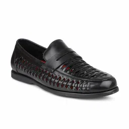 ATESBER by Inc.5 Men's Black Solid Formal Slip-On Shoes-image-93