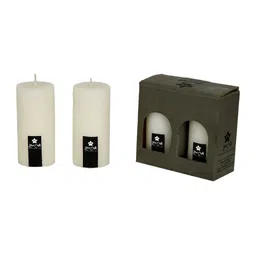 Sitara Crafts White 2 Pieces Pillar Candles-image-36
