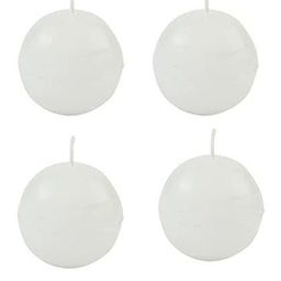 Sitara Crafts White 4 Pieces Round-Shaped Wax Candles-20