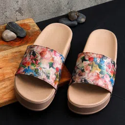 Zyla Women Printed Flatform Sandals-27