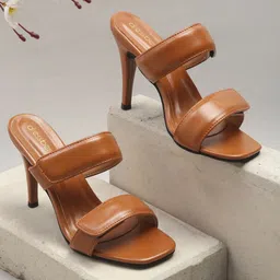 DressBerry Women Tan Slim Heel Sandals-42
