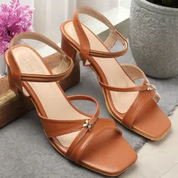 ICONICS Open Toe Block Heels With Backstrap-50