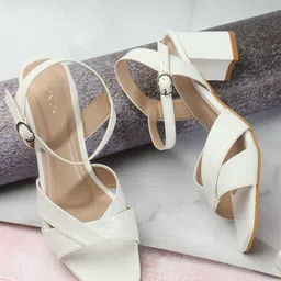 ICONICS Open Toe Block Heels-40