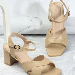 ICONICS Open Toe Block Heels-18