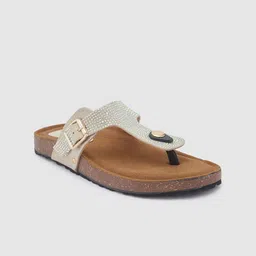 Sole To Soul Embellished Open Toe Flats-16