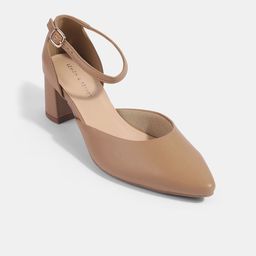 LEMON & PEPPER PU Work Block Pumps with Buckles-30