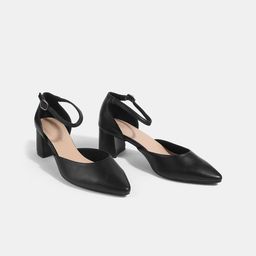 LEMON & PEPPER PU Work Block Pumps with Buckles-23
