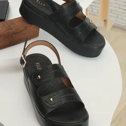 ELLE Open Toe Flatform Heels-13