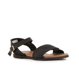 Bata Women Black Open Toe Flats with Buckles-image-64