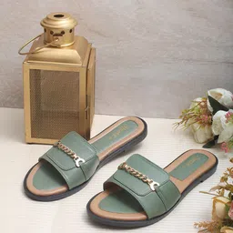 Ajanta Slip-On Open Toe Flats-9