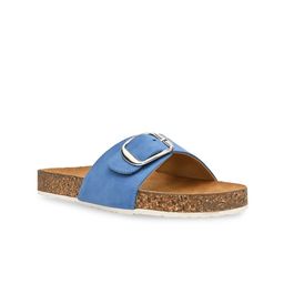 Rocia Buckle Detail Open Toe Flats-2