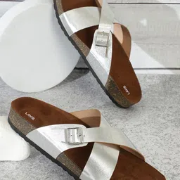 Lavie Buckle Detail Open Toe Flats-15