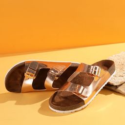 Lavie Women Buckles Detail Open Toe Flats-picture-42