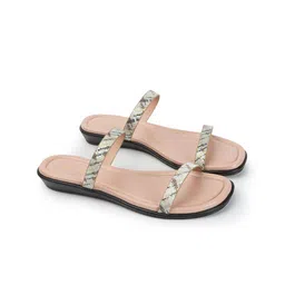 Mast & Harbour Women Open Toe Flats with Buckles-27