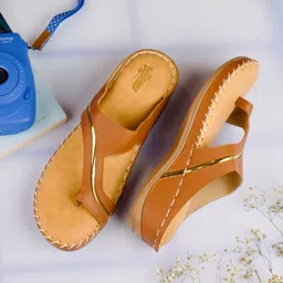 The Roadster Lifestyle Co. Tan Brown No Back Strap One Toe Flats-picture-17