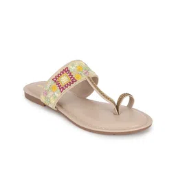 Anouk Women Ethnic Open Toe Flats with Buckles-image-44