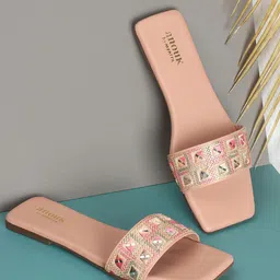Anouk Embellished Open-Toe Flats-3